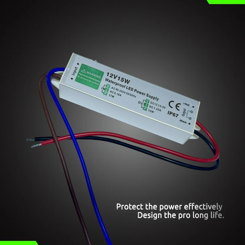 15W LED Driver led trafo 12v wasserdicht netzteil 12v~1098