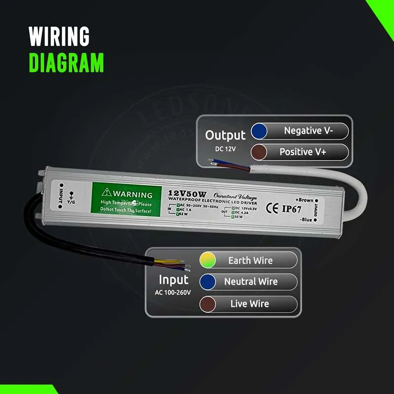 15W LED Driver led trafo 12v wasserdicht netzteil 12v~1098
