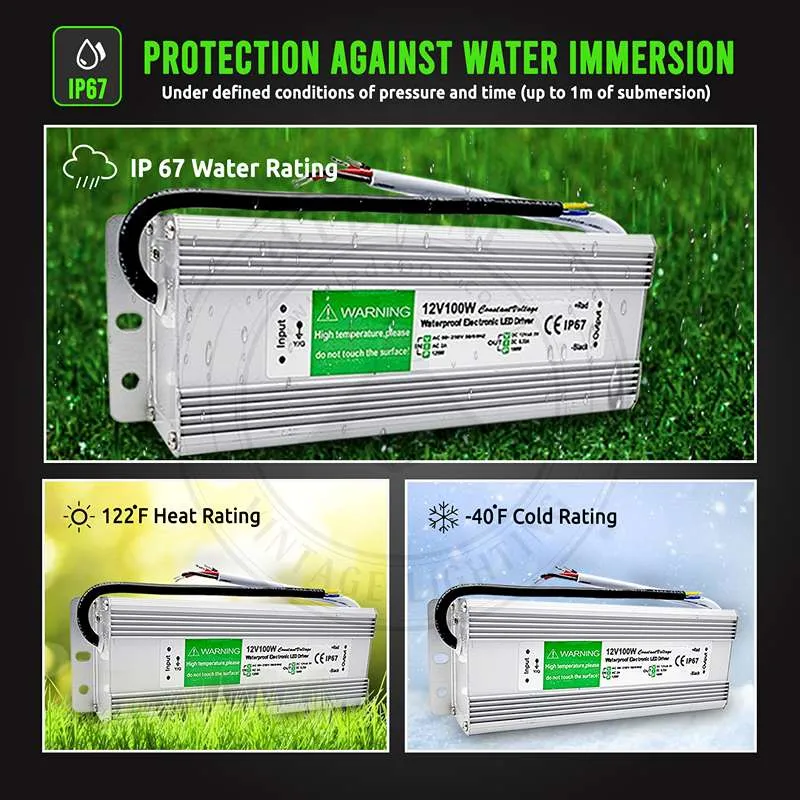 12V 60W LED Netzteil Wasserdichtes IP67 Außenbereich geeignet ~1093