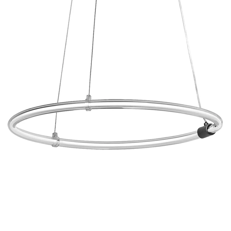LEDVANCE Decor Aura Pendelleuchte aus geschwungenem Polycarbonat mit LED und Filament-Design, 18W, 2000 lm, 3000 K, 830 warmweiß, Click dimmbar, dunkelgrau, Kunststoff (PC), 498 mm, IP20
