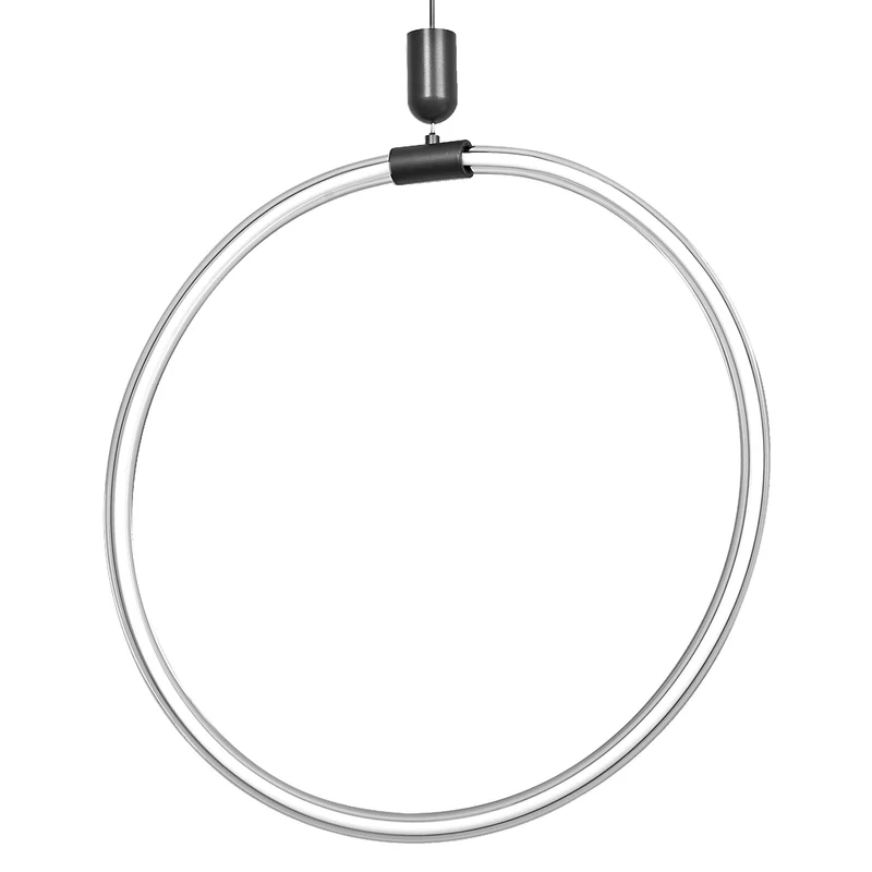 LEDVANCE Decor Aura Pendelleuchte Vert aus geschwungenem Polycarbonat mit LED und Filament-Design, 18 W, 2000 lm, 3000 K, 830 warmweiß, Click dimmbar, dunkelgrau, Kunststoff (PC), 498 mm, IP20