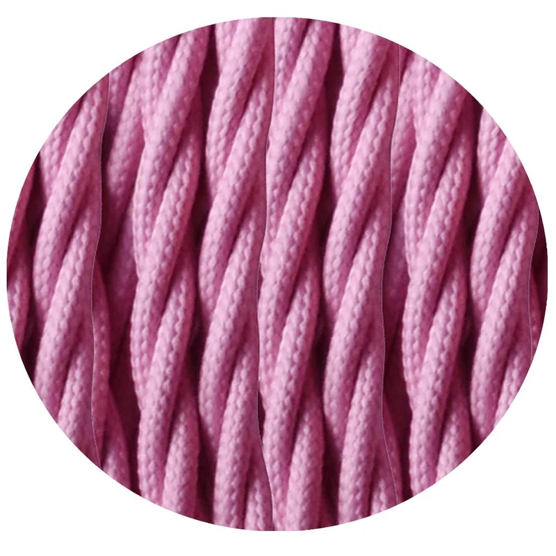 Wohnzimmerlampen Decke - Twist Kabel 2x0,75mm² Rosa~1174