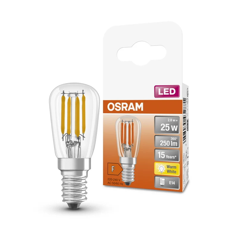 OSRAM LED Lampe LED SPECIAL T26 2.8W 827 Clear E14, 250 lm, 2700 K, Warmweiß