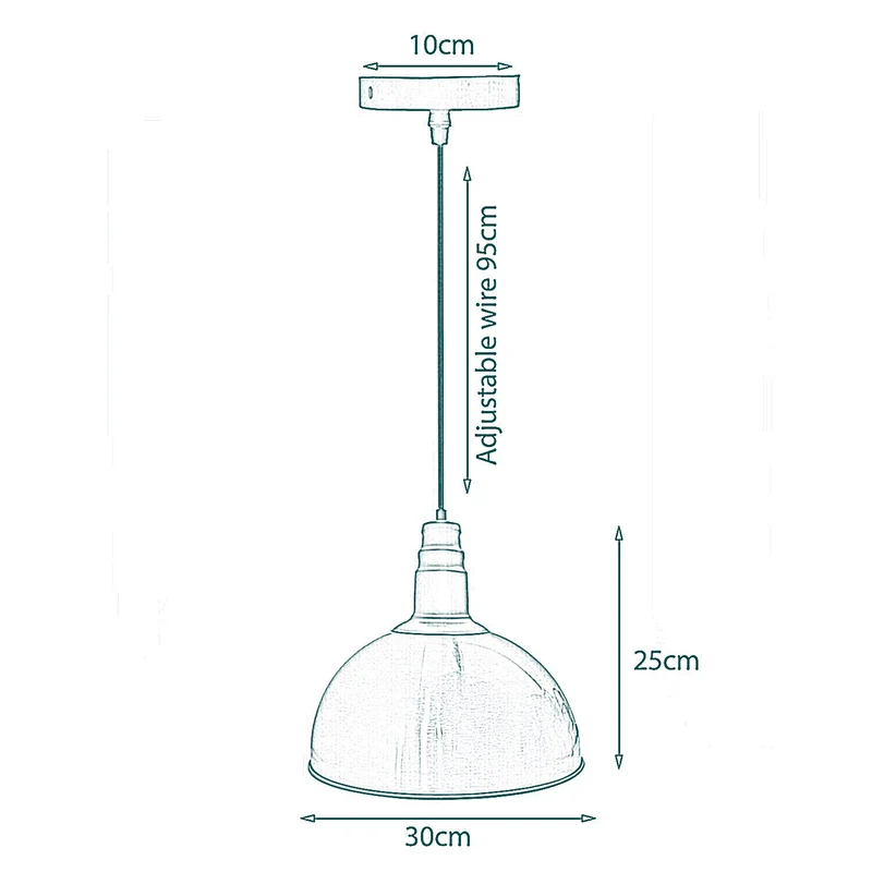 Moderne Kupfer Pendelleuchte E27 - 95 cm Kabel verstellbar~1359