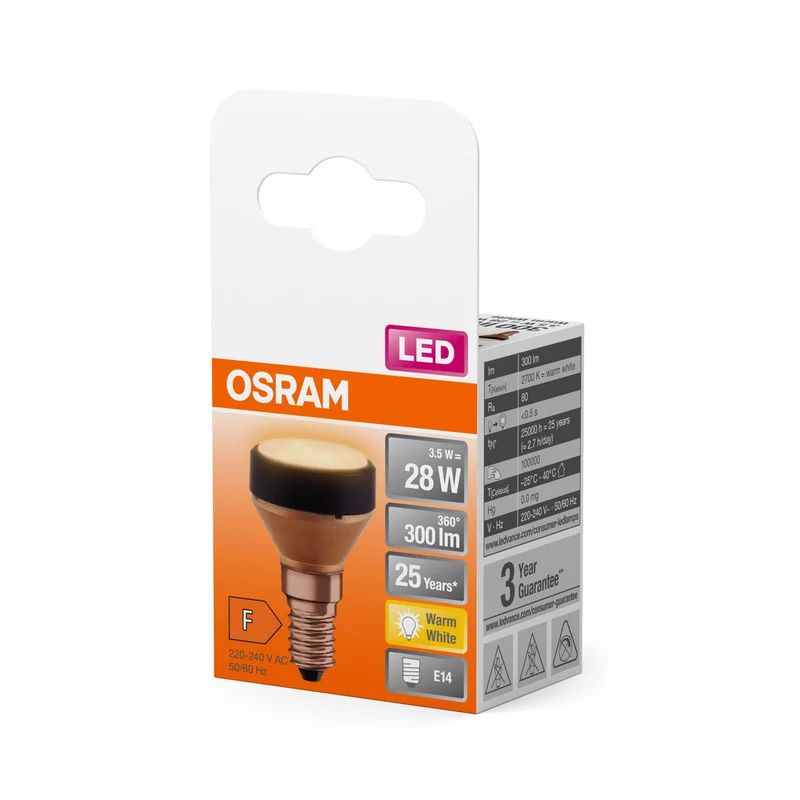 OSRAM LED FLAT LAMP Ultrakompakte LED Designlampe, 2700K, 3.5W, Matt, E14 , Warmweiß