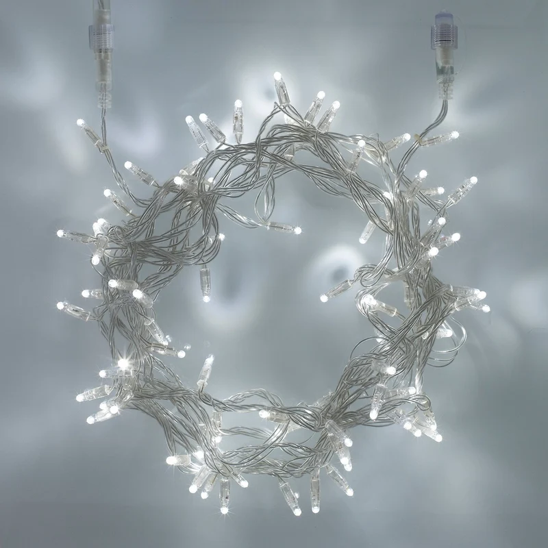 Core Connect 60m 600er LED Lichterkette weiß koppelbar transparentes Kabel