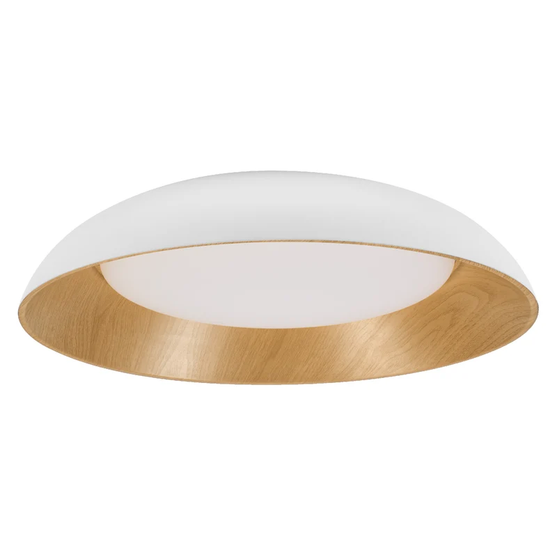 LEDVANCE ORBIS Alva LED-Deckenleuchte, weiß mit Holzdekor, 36W, 1600lm, 3000K, 830 freundliches Warmweiß, durch Klicken in 3-Stufen dimmbar, IP20 Schutz, Montageschrauben und Dübel inklusive