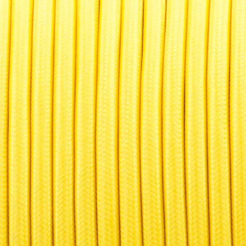 Textilummanteltes Kabel-gelb 3-adriges Rund stromkabel~1132
