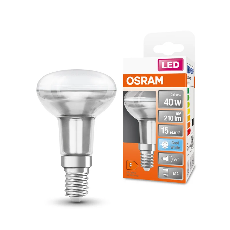 OSRAM LED Lampe LED STAR R50 2.6W 840 E14, 210 lm, 4000 K, Kaltweiß
