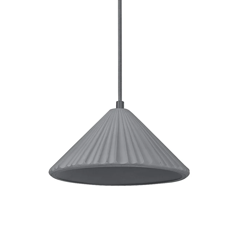LEDVANCE Decor Concrete Pyramid Beton-Hängeleuchte (250 mm) in Dunkelgrau mit Gehäuse aus Metall und Beton für moderne Beleuchtungen in Innenräumen, flexible Leuchtkörper-Wahl dank E27 Fassung.