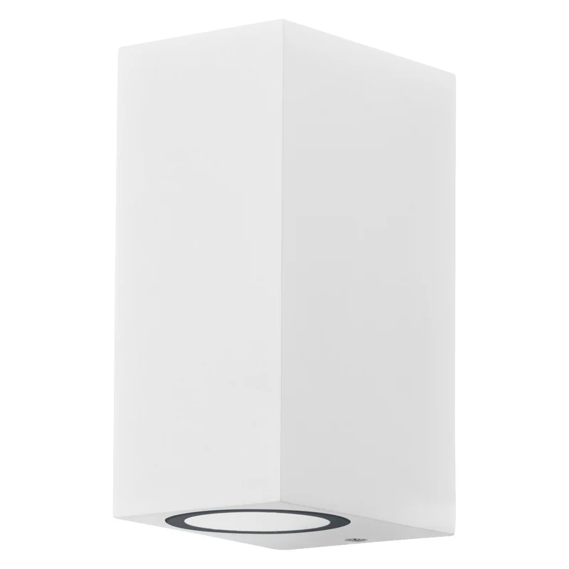 OSRAM ENDURA Classic Square Updown Außen-Wandleuchte, weiß, GU10-Sockel (max 35W), kann mit einfacher oder smarter Lampe bestückt werden, Down oder Up/Down Leuchtenvariante, Schutzklasse IP44