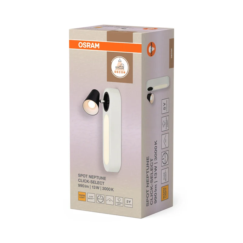 OSRAM DECOR SPOT NEPTUNE Wandleuchte, 13W, 490lm, weiß