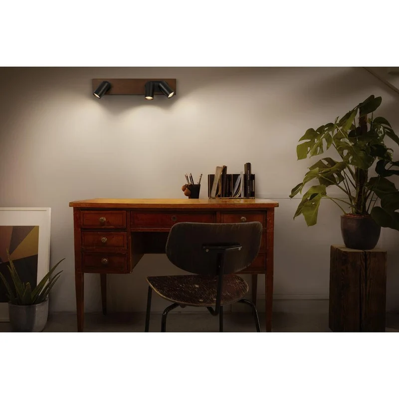 OSRAM DECOR SPOT MERCURY Deckenleuchte, 3 x 3,4W, Holzoptik schwarz