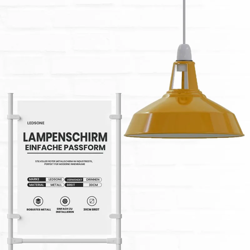 Vintage Harbour Lampenschirm – Easy Fit Industrie Lampenschirm | Ø30cm | E27 , B22 ~ 1726