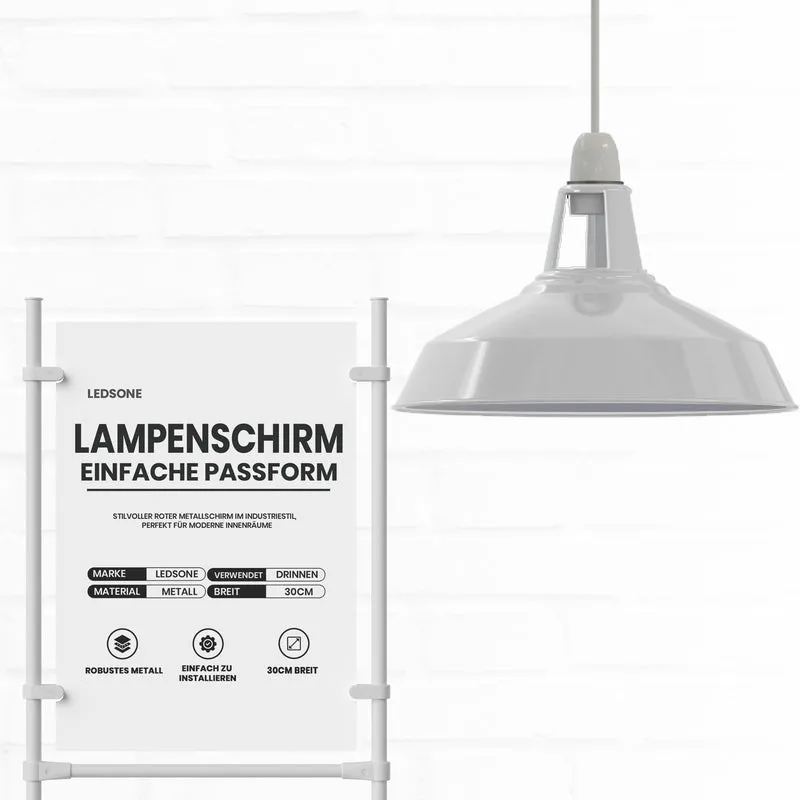 Vintage Harbour Lampenschirm – Easy Fit Industrie Lampenschirm | Ø30cm | E27 , B22 ~ 1726