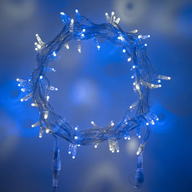 Core Connect 30m 300er LED Lichterkette blau weiß koppelbar transparentes Kabel