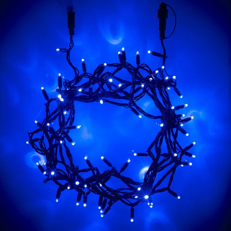 Core Connect 30m 300er LED Lichterkette blau koppelbar grünes Kabel