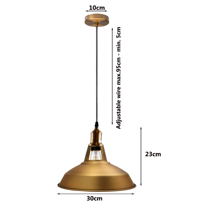 2er-Set LEDSONE Pendelleuchte Metall Gelbmessing Ø30cm ~1695