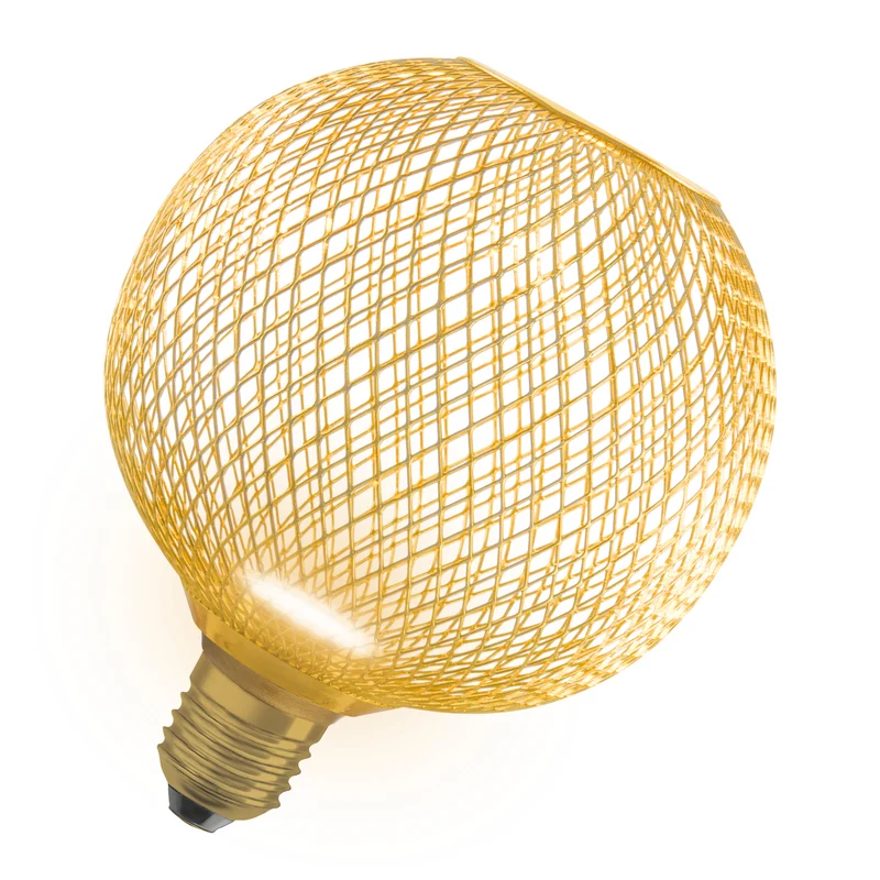 OSRAM DECOR LED Flatlampe Lampe Gold, 3.5W, 300lm, Frosted, 125mm , Warmweiß , E27