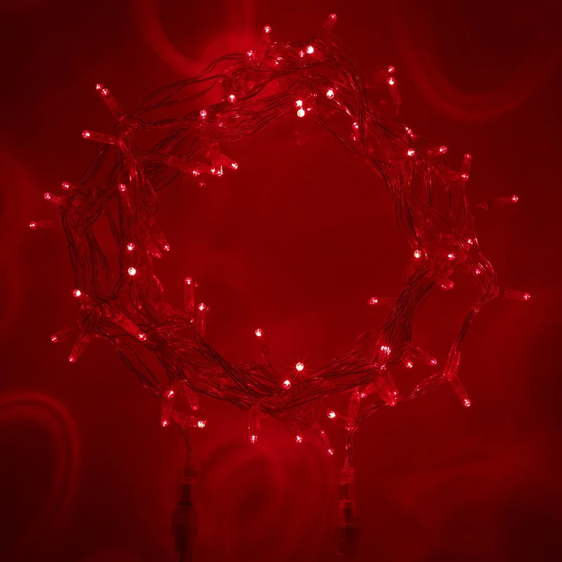Core Connect 50m 500er LED Lichterkette rot koppelbar transparentes Kabel