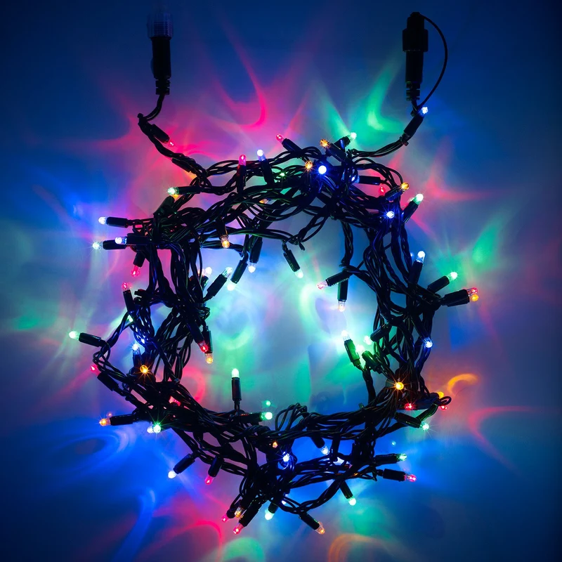 Core Connect 50m 500er LED Lichterkette bunt koppelbar grünes Kabel