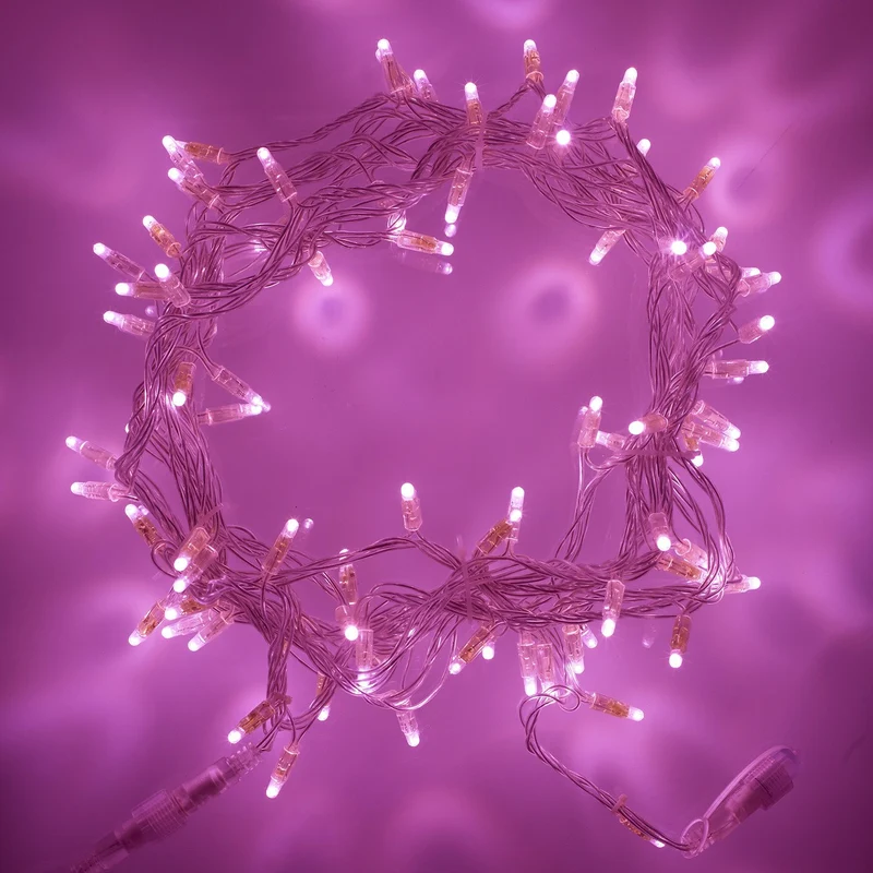 Core Connect 40m 400er LED Lichterkette pink koppelbar transparentes Kabel