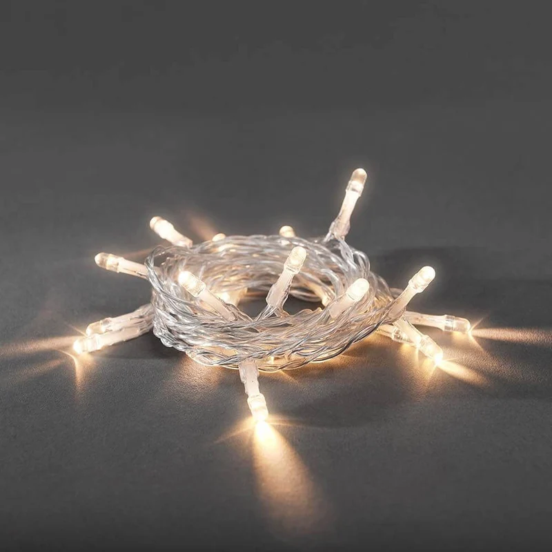 LED Lichterkette 50 Warmweiße Dioden batteriebetrieben