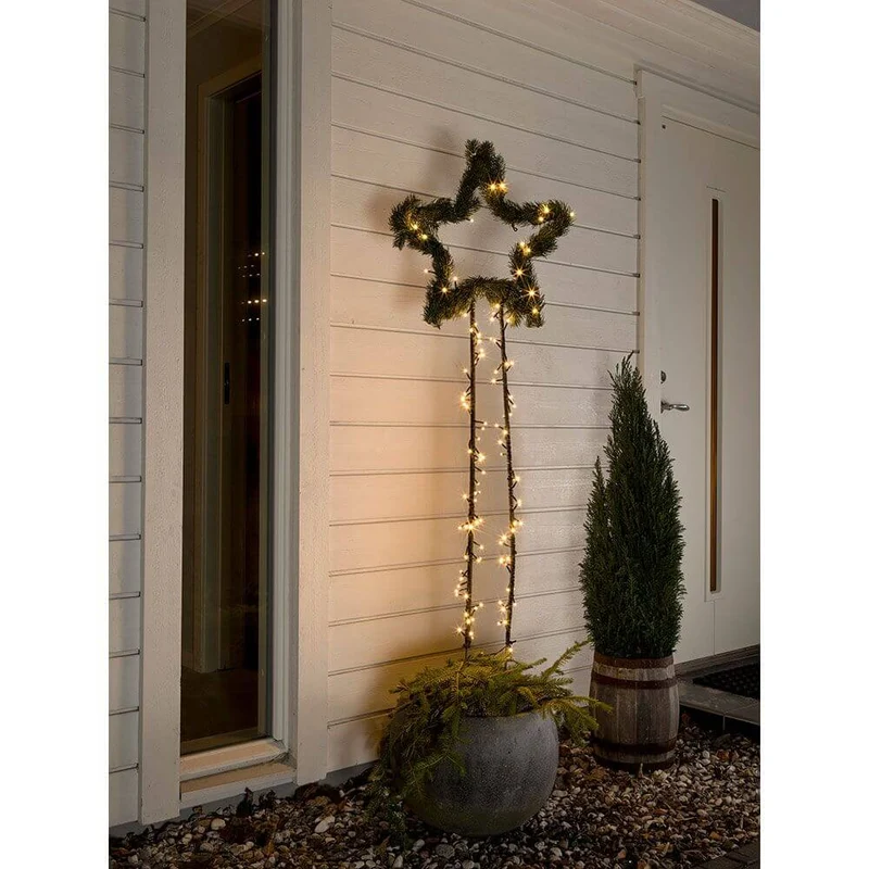 10,5m Micro LED Lichterkette gefrostet 40 Warmweiße Dioden IP44