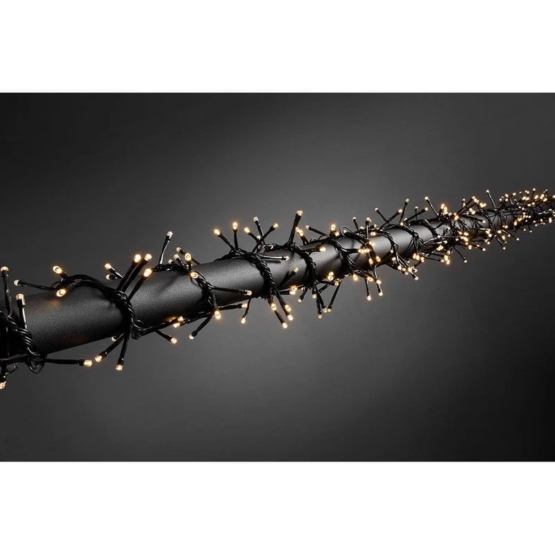 LED Büschelllichterkette Cluster Multifunktion 480 Warmweiße Dioden batteriebetrieb IP44