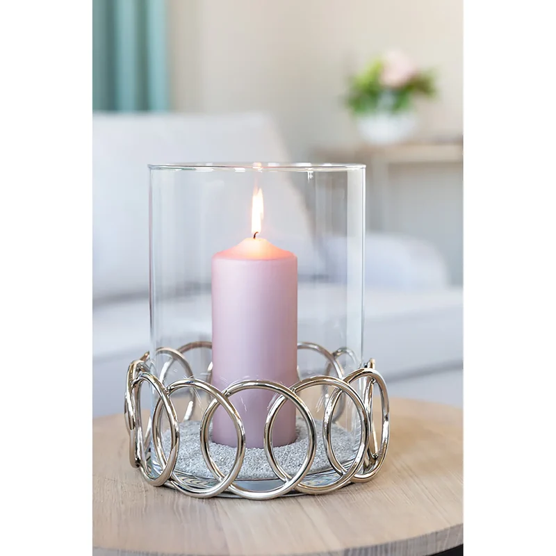 Windlicht – Ringdesign, Glaseinsatz, Glanzoptik - Juwel | Fink Living