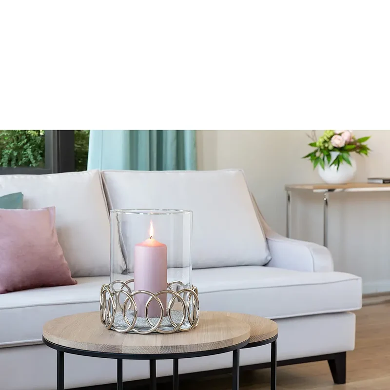 Windlicht – Ringdesign, Glaseinsatz, Glanzoptik - Juwel | Fink Living