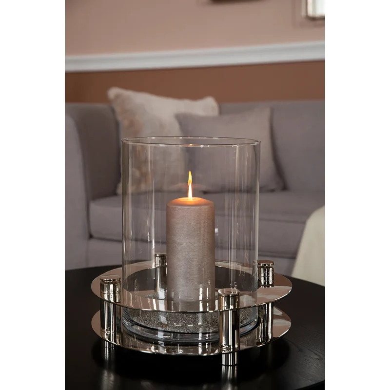 Windlicht – Glaseinsatz, Glanzoptik, Zeitlose Form - Ricardo | Fink Living