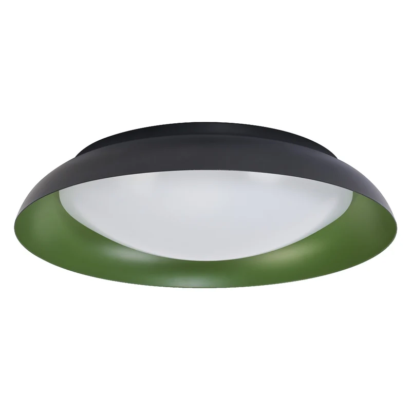LEDVANCE Orbis Plate LED-Deckenleuchte, schwarz-, 45W, 2200lm, 3000K, 480mm, 830 freundliches Warmweiß, durch Kicken in 3-Stufen dimmbar, IP20 Schutz, Montageschrauben und Dübel inklusive