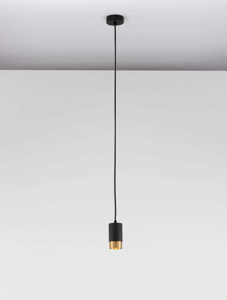 Pongo Pendelleuchte Cover Oben Ø 5,9cm Schwarz, Gold