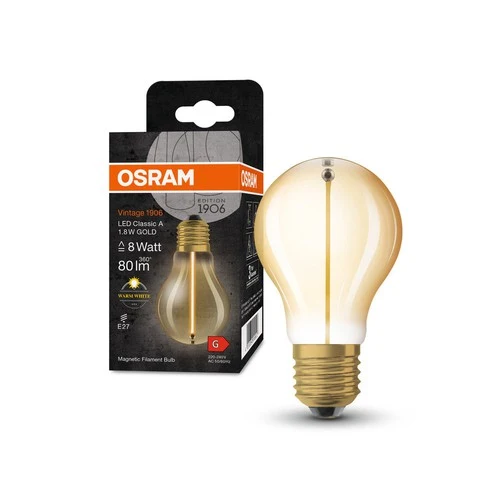 OSRAM Vintage 1906® Classic A LED-Lampe, 1,8W, 80lm , Warmweiß , E27