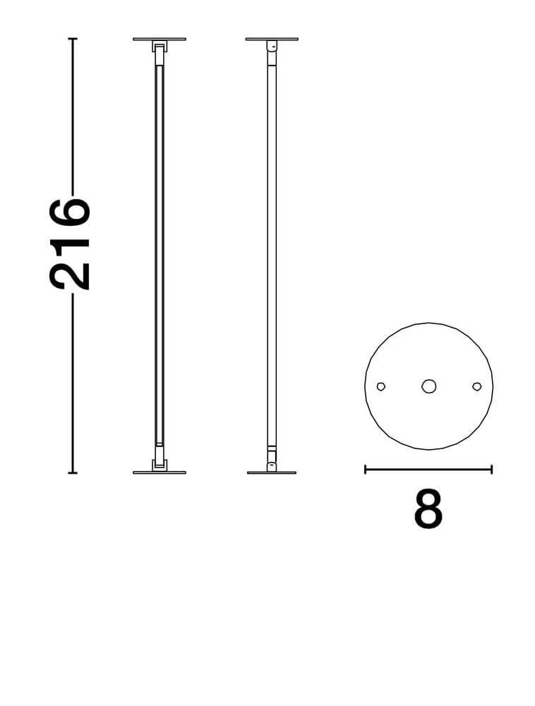 Sima LED Wandleuchte Ø 8cm 3000K