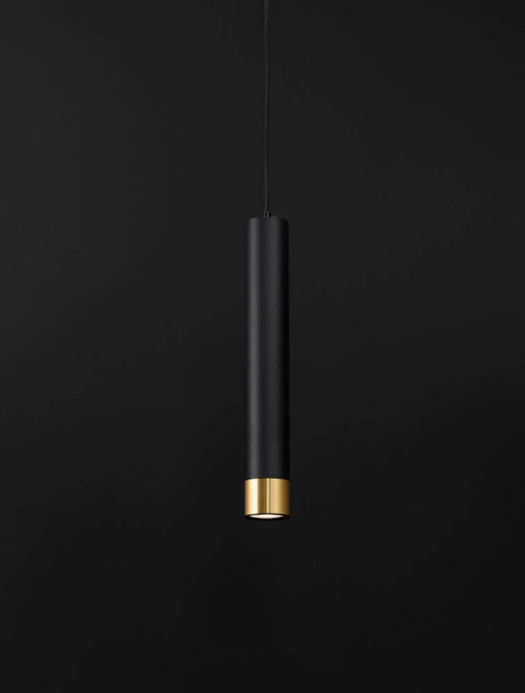 Picto Pendelleuchte GU10 Ø 6cm Schwarz, Gold