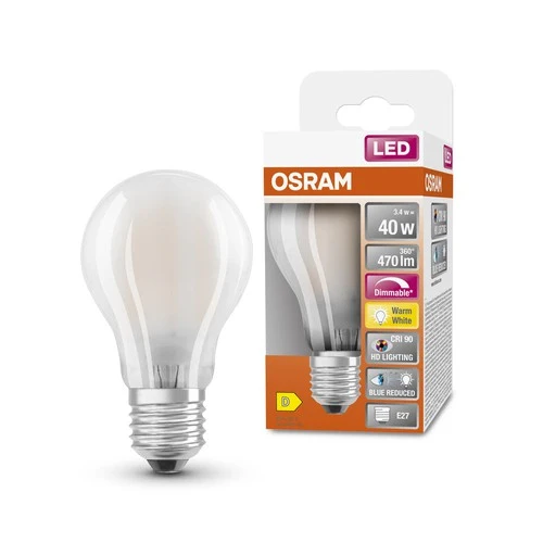 OSRAM SUPERSTAR+ CLASSIC A GLFR 40 LED-Lampe, 3,4W, 470lm , Warmweiß