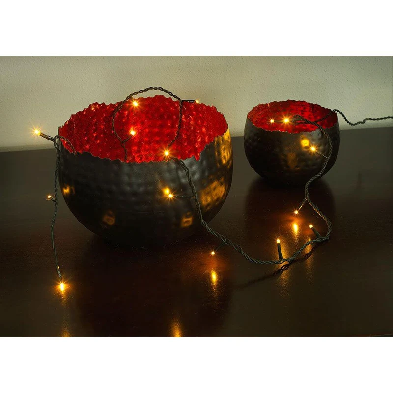 4m Micro LED Lichterkette 35 bernsteinfarbene Dioden