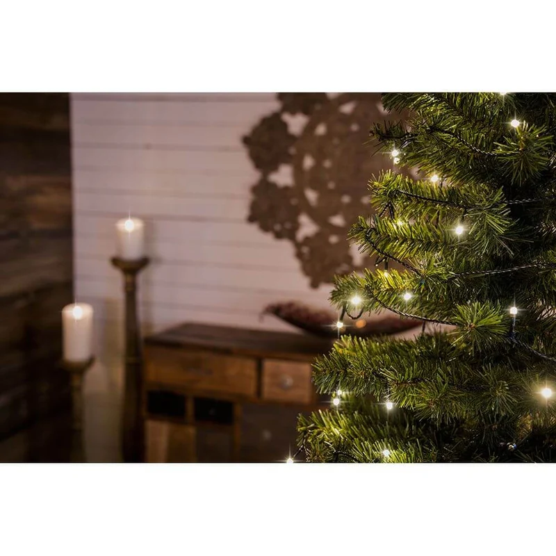 16m Micro LED Lichterkette gefrostet 50 Warmweiße Dioden