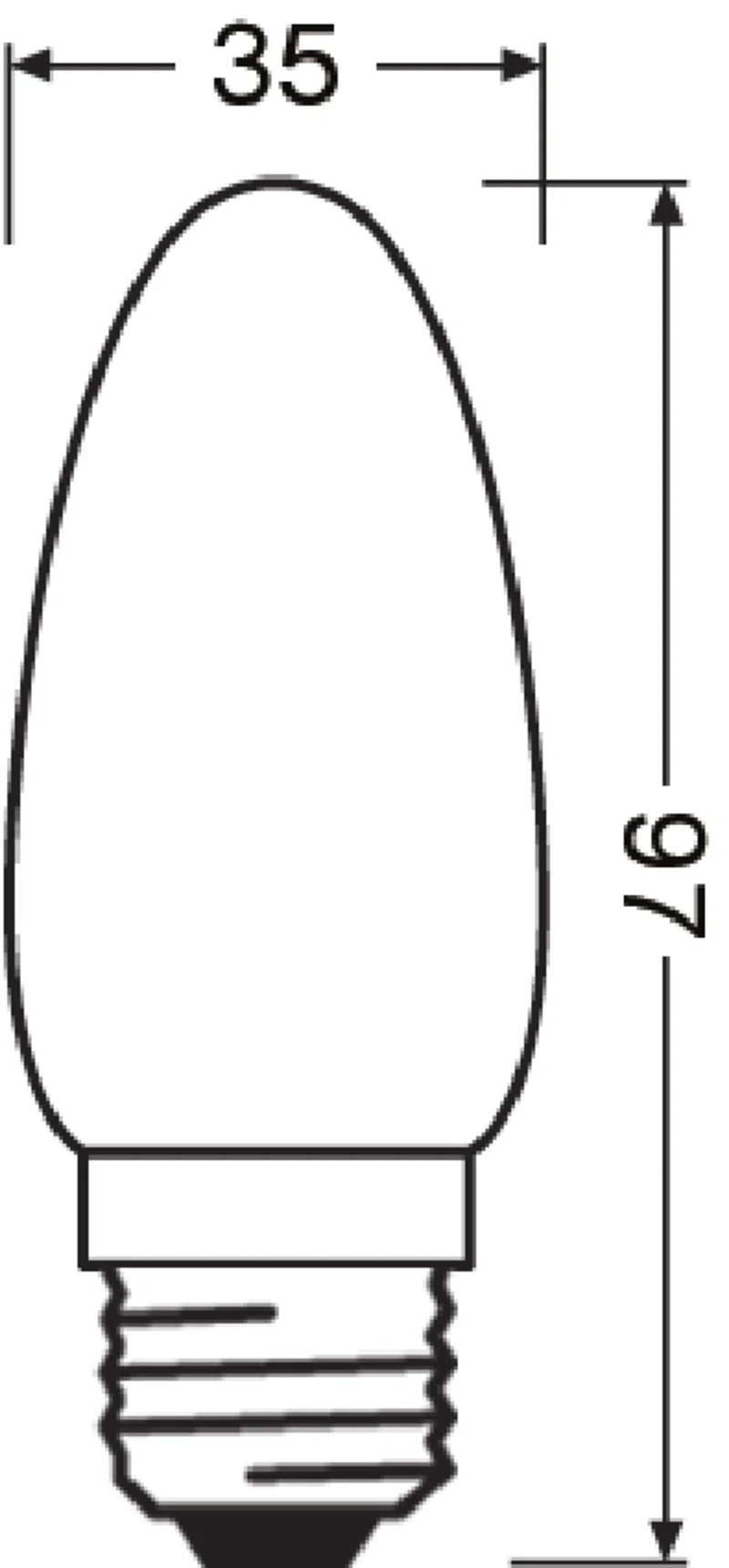 OSRAM LED STAR RETROFIT matt CLB non-dim 4W E27 470LM, E27