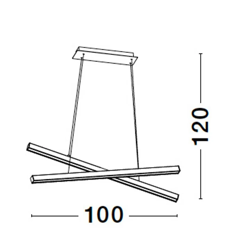 X-Line LED Pendelleuchte 2-flammig 3000K