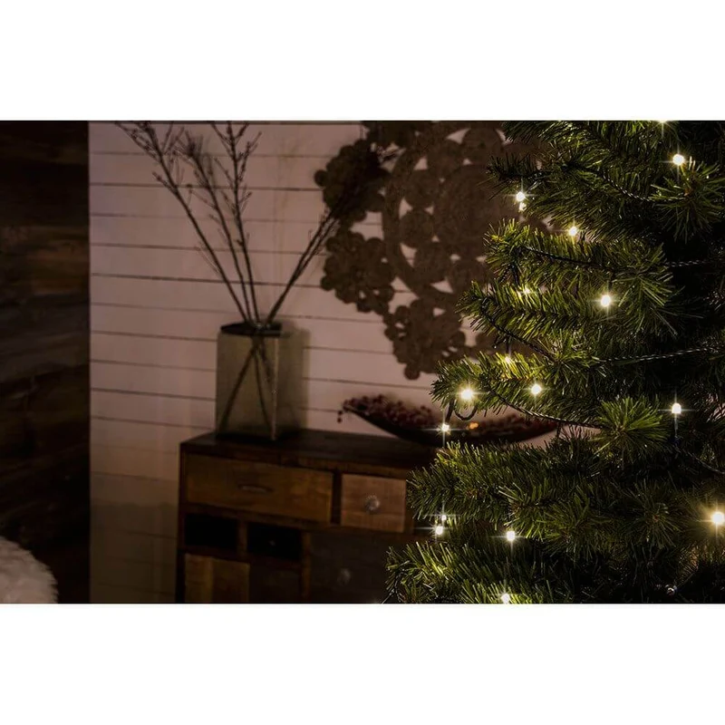 12m Micro LED Lichterkette gefrostet 10 Warmweiße Dioden