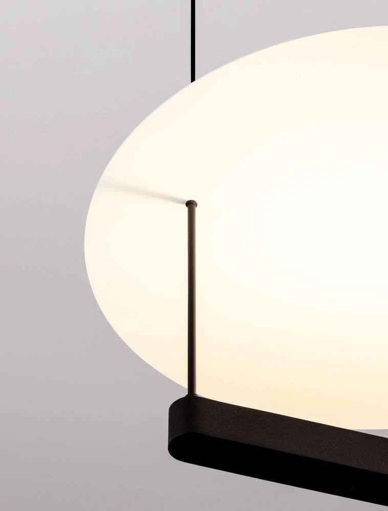 Diona LED Pendelleuchte Ø 40cm Schwarz, Weiß