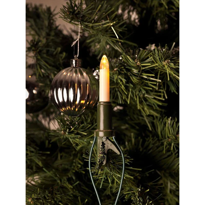 LED Baumkette Schaftkerzen 15 Warmweiße Dioden