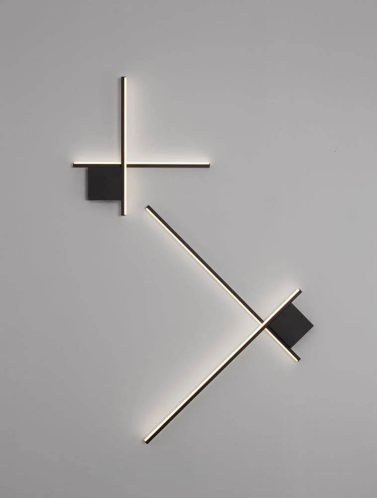 Cross LED Wandleuchte 50cm 2-flammig 2700K
