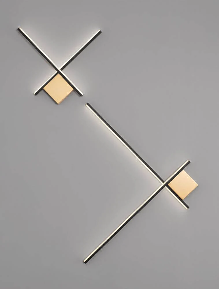 Cross LED Wandleuchte 50cm 2-flammig 2700K