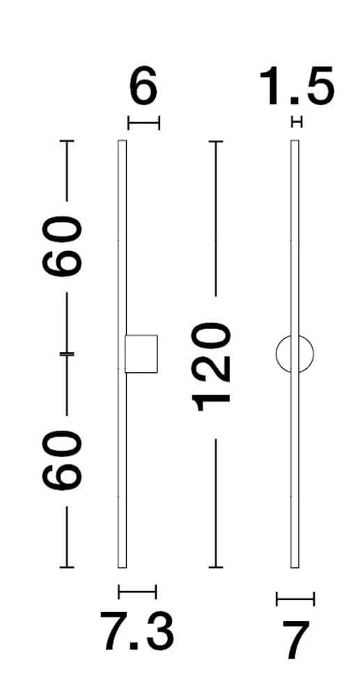 Aden LED Wandleuchte 3000K Schwarz