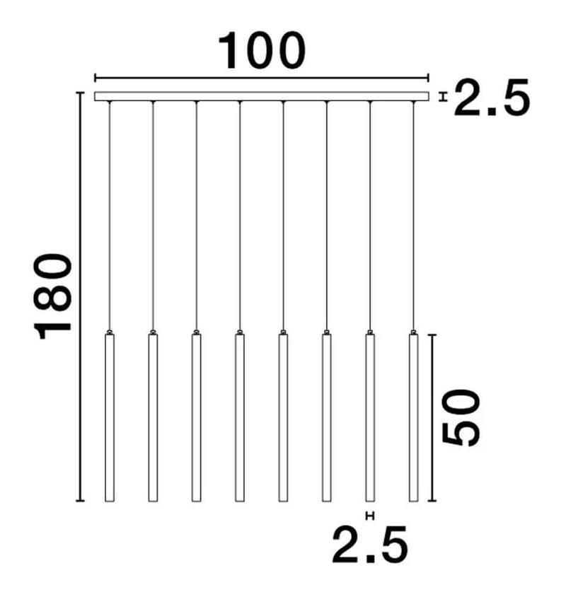 Trimle LED Pendelleuchte 8-flammig 3000K
