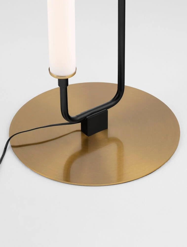 Wetro LED Stehlampe 3000K Schwarz, Gold